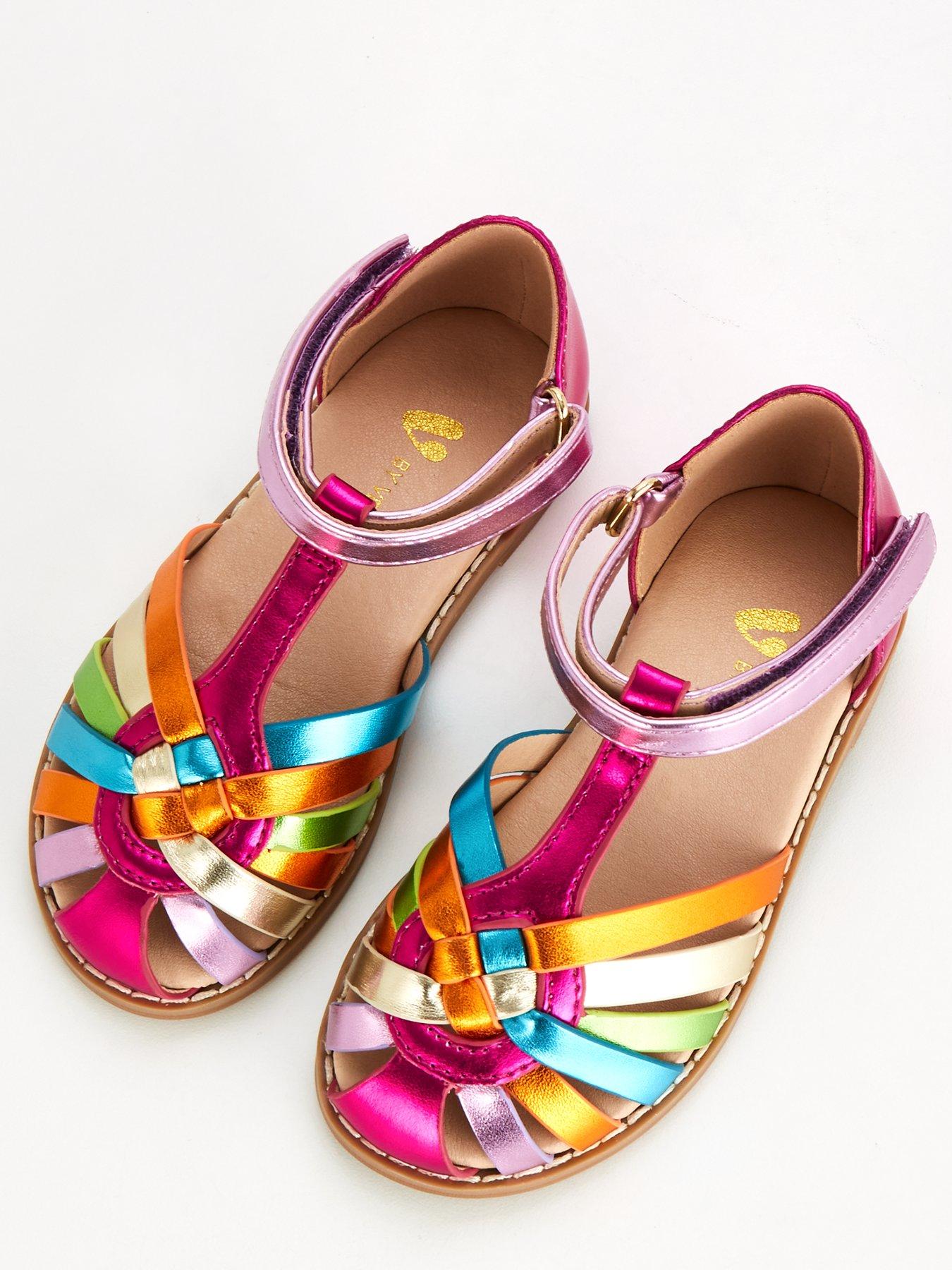  image of v-by-very-girls-closed-toe-sandal-multi