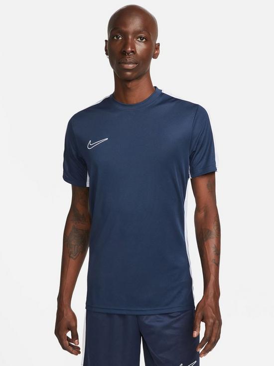 front image of nike-academy-23-dry-t-shirt-navy