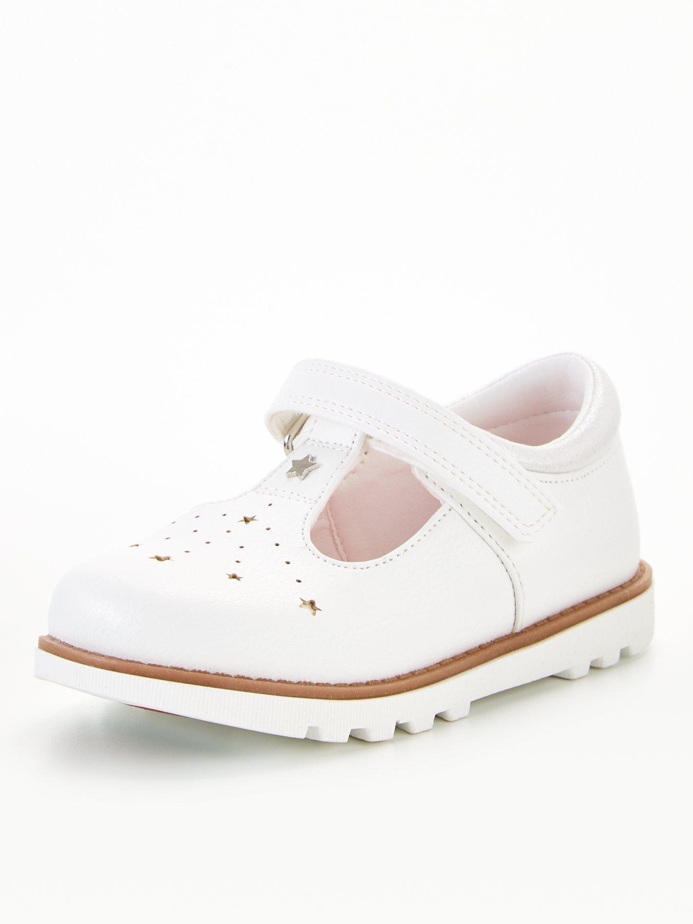  image of v-by-very-toezonenbspgirlsnbspt-bar-shoes-white