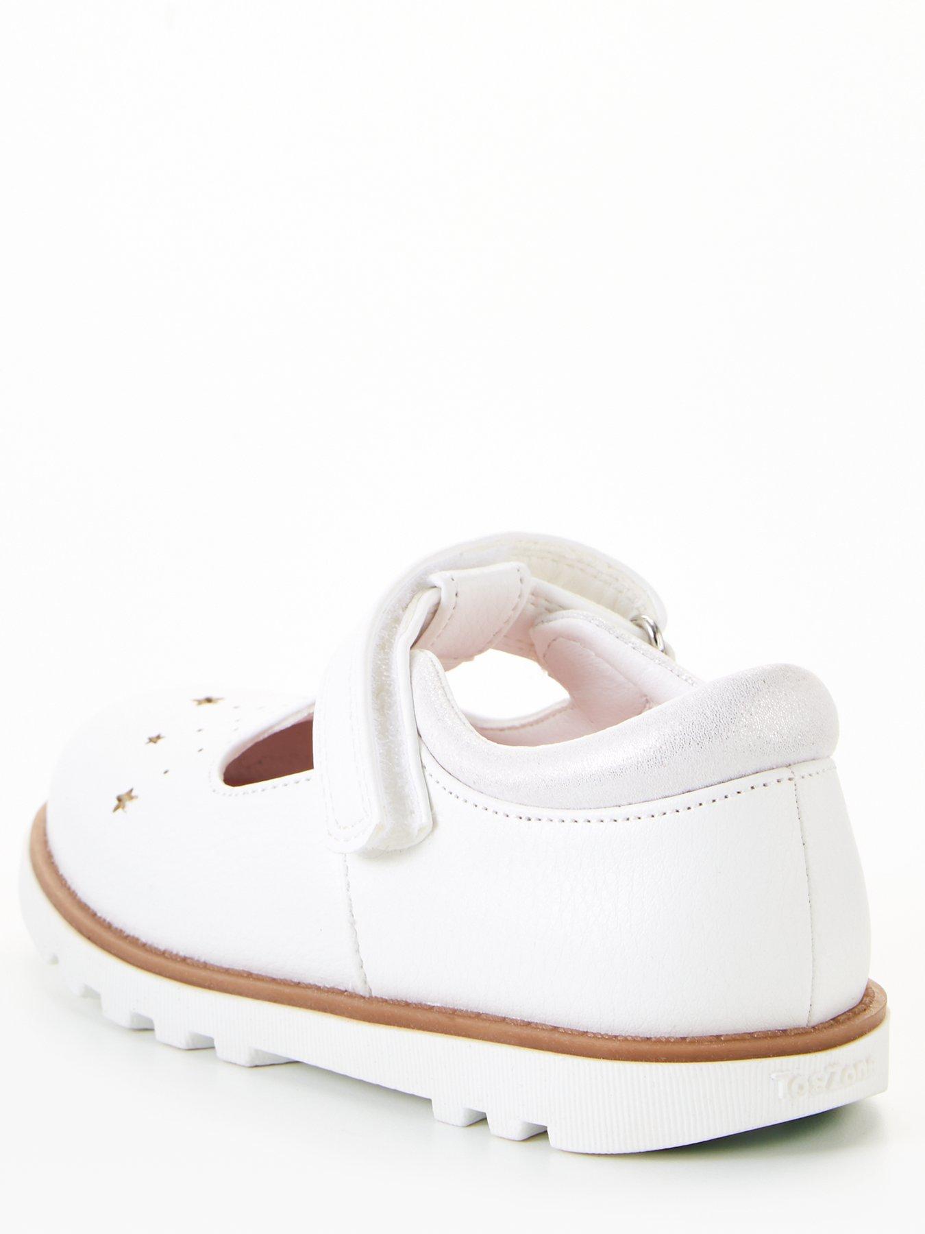  image of v-by-very-toezonenbspgirlsnbspt-bar-shoes-white