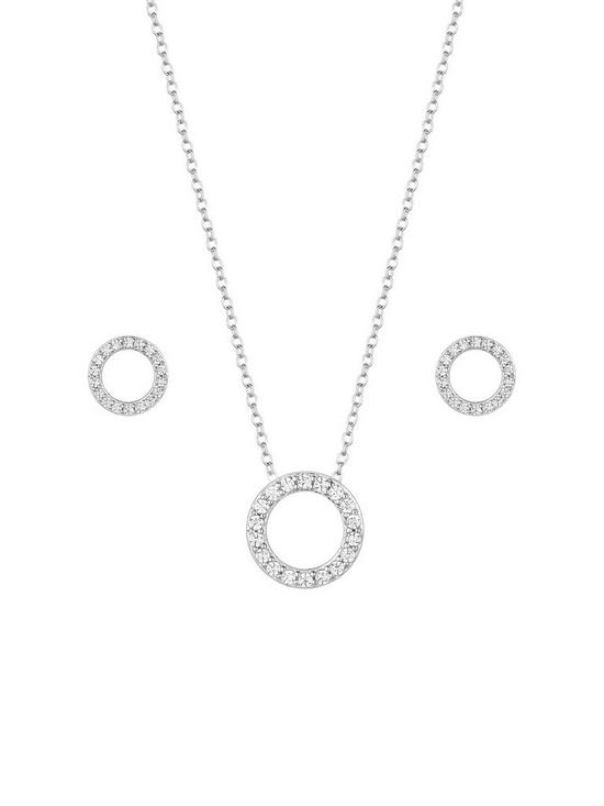 stillFront image of simply-silver-sterling-silver-925-cubic-zirconia-round-open-set