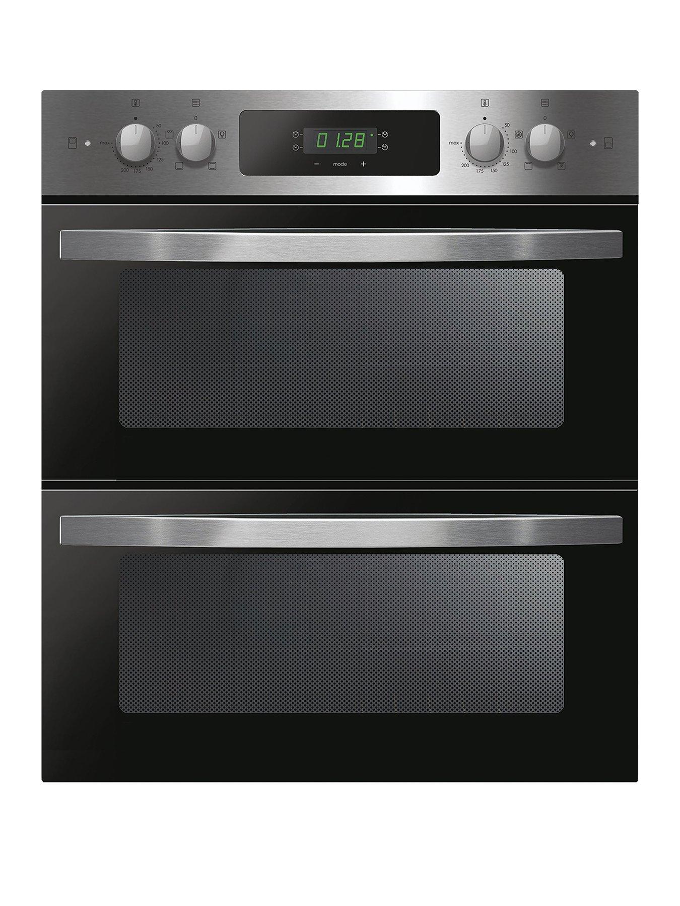 Image 1 of 2 of Candy FCI7D405X Built In Double Oven with Easy Clean Enamel - Black glass with stainless steel