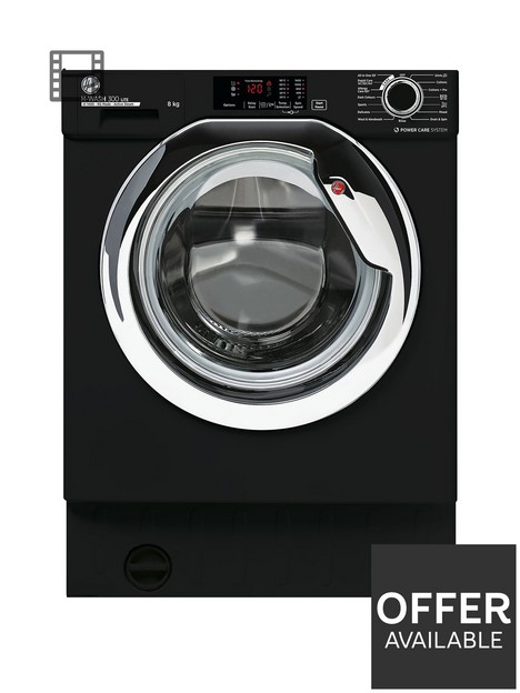 hoover-hbws-48d3acbe-80-8kg-load-1400-spin-integrated-washing-machine--nbspblack-with-chrome-door