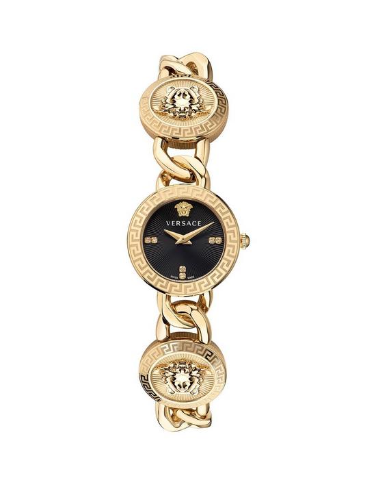 front image of versace-stud-icon-ladies-watch-stainless-steel