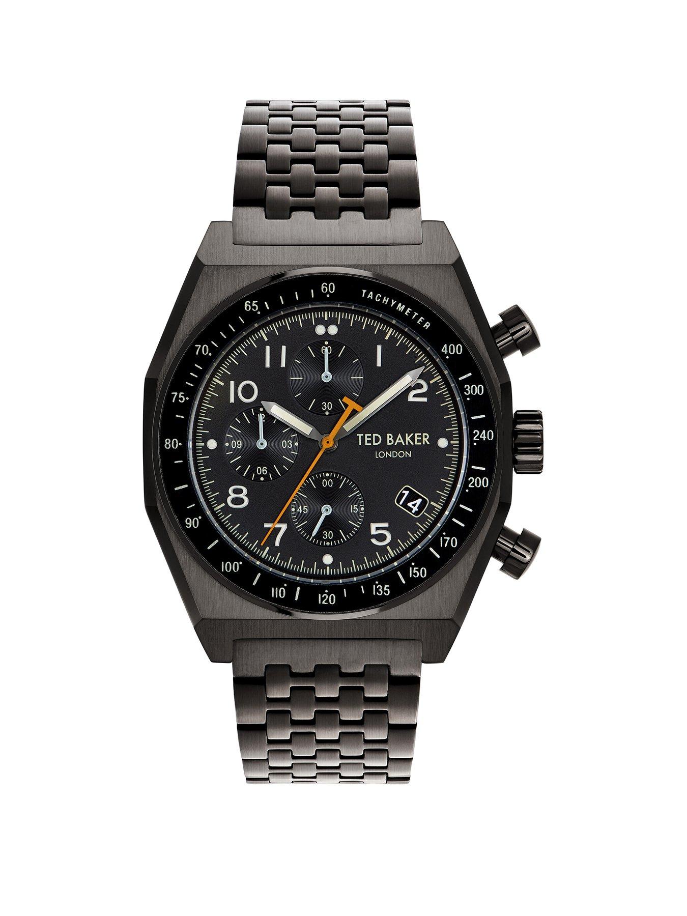 undefined Filey Stainless Steel Ip Black Case Black Dial Stainless Steel Ip Black Bracelet