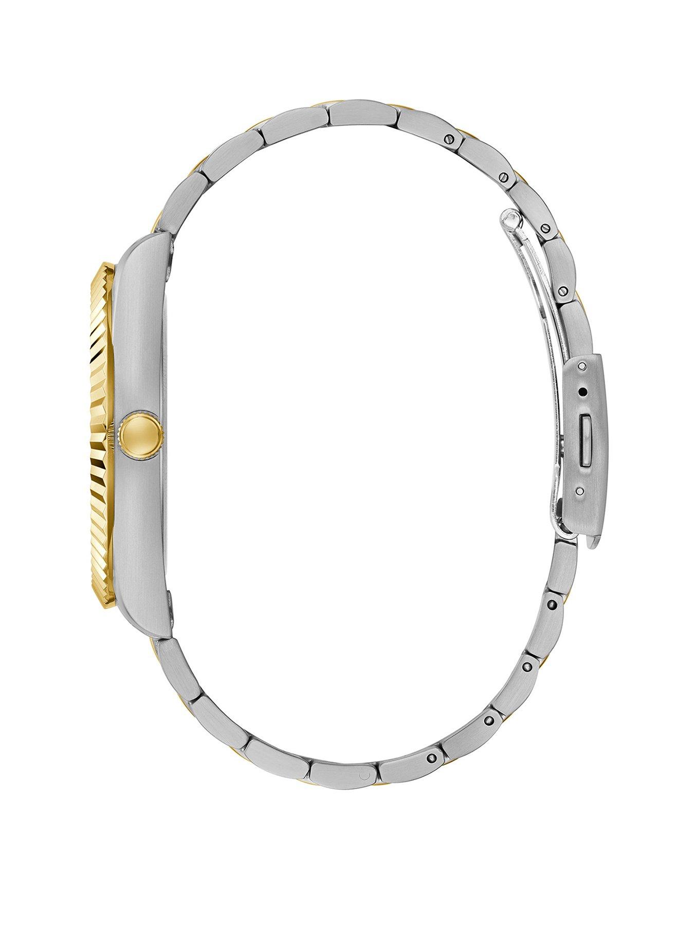  image of guess-connoisseur-brushed-silver-stainless-steel-mens-watch