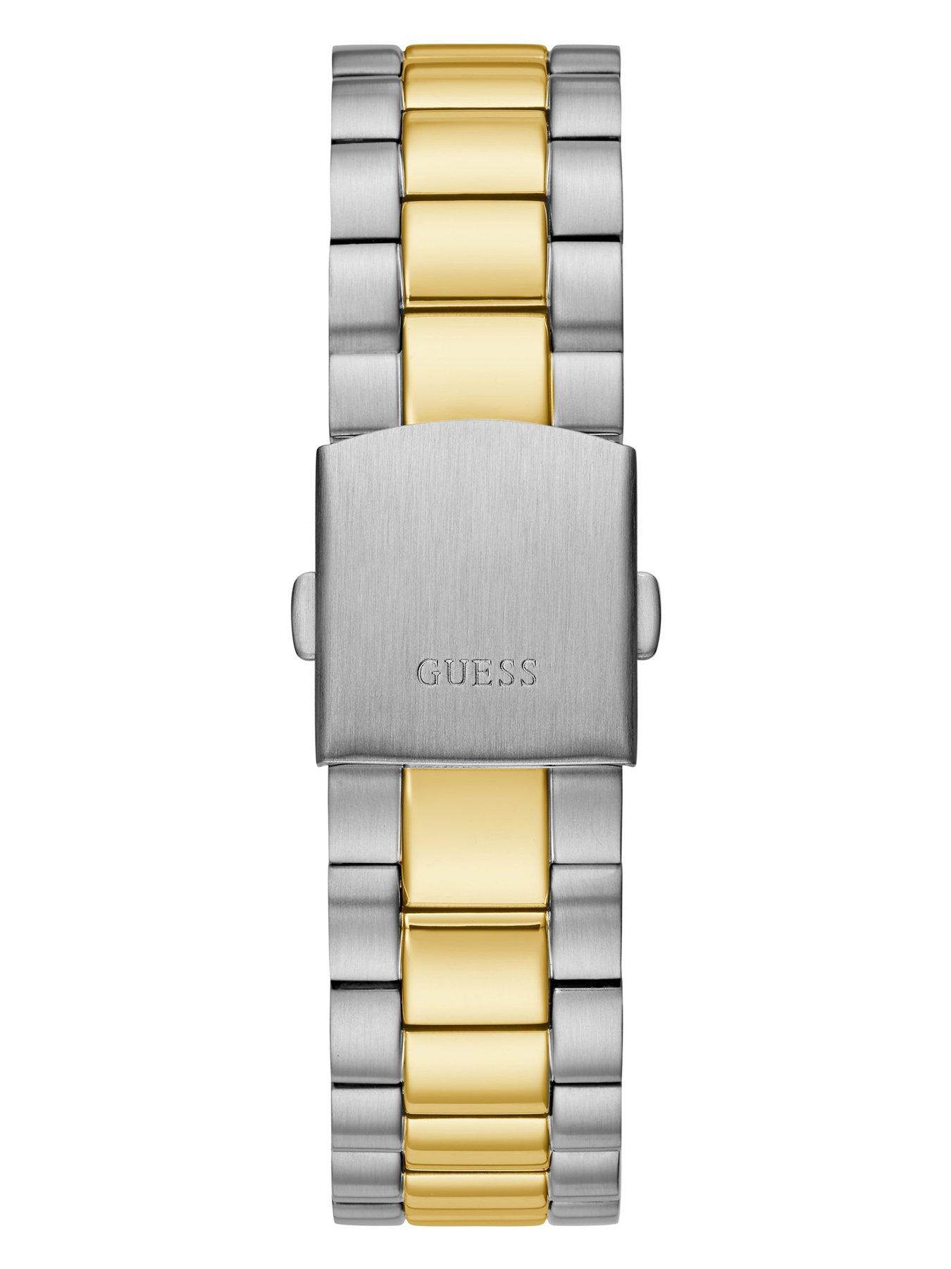  image of guess-connoisseur-brushed-silver-stainless-steel-mens-watch