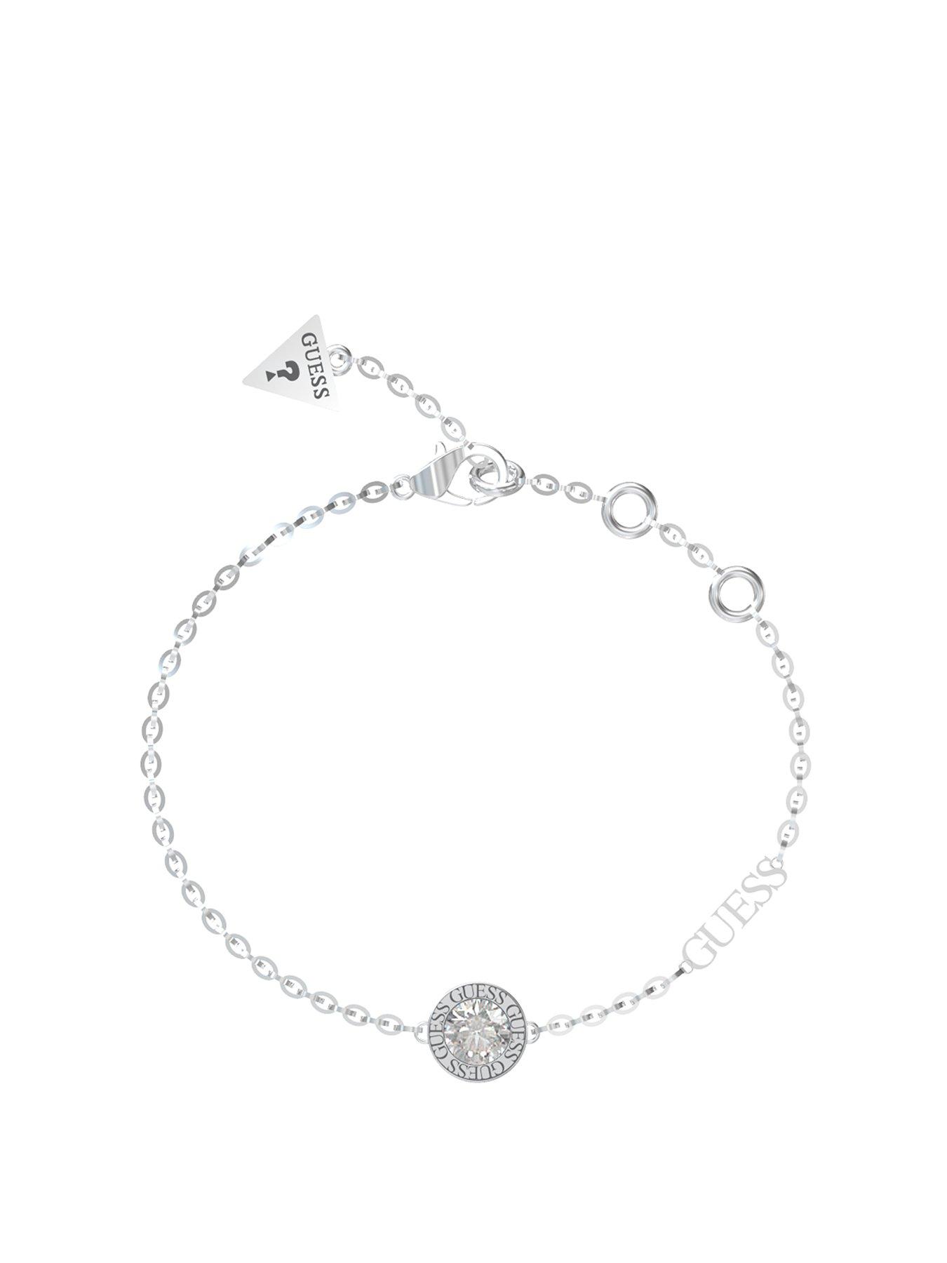 Image 1 of 1 of Guess Colour My Day Clear Charm Bracelet - Silver