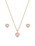  image of simply-silver-sterling-silver-925-cubic-zirconia-14ct-rose-gold-pink-heart-setnbsp