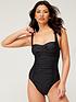  image of v-by-very-shape-enhancing-ruched-swimsuit-black