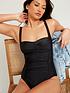  image of v-by-very-shape-enhancing-ruched-swimsuit-black