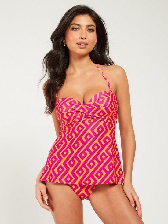 front image of everyday-mix-amp-match-halter-neck-detachable-strap-tankini-top-multi