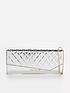  image of river-island-quiltednbspasymmetric-clutch-bag-silver