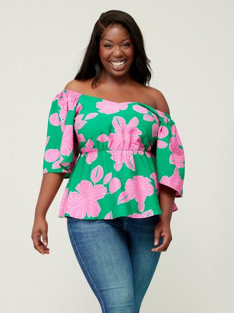 v-by-very-curve-off-the-shoulder-angel-sleeve-floral-top