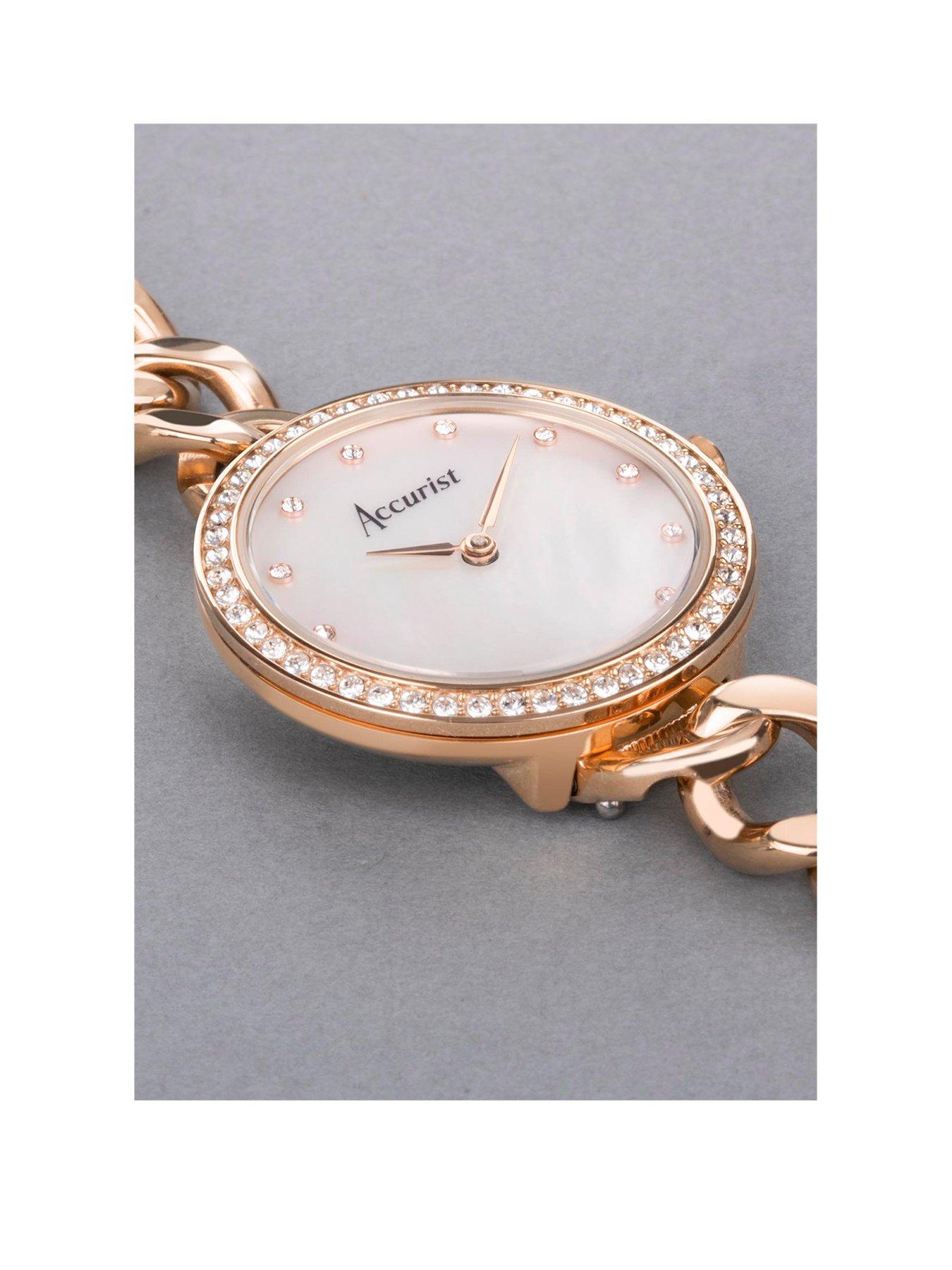 Accurist rose gold outlet watch