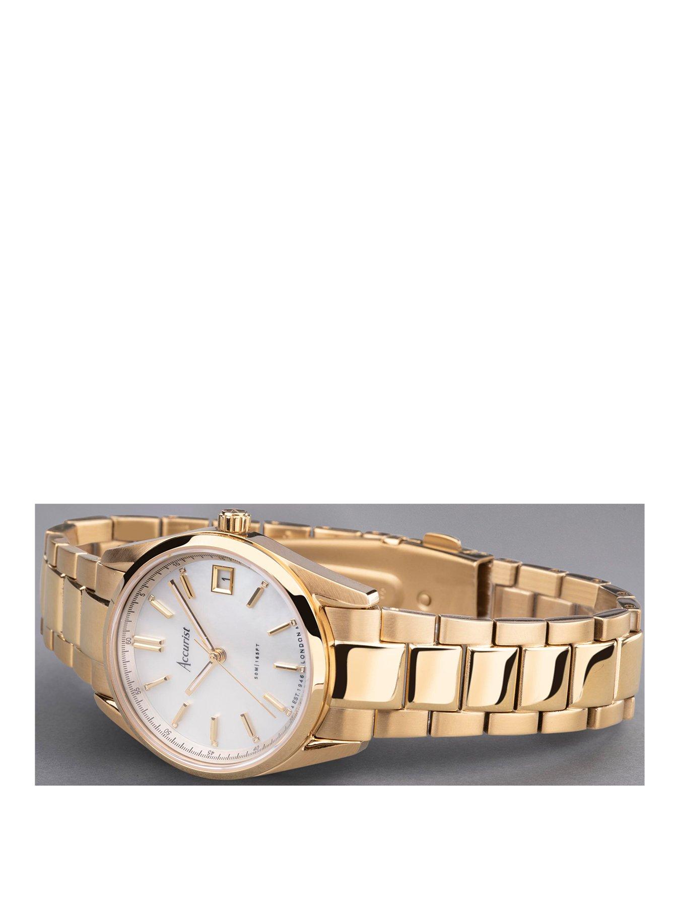  image of accurist-everyday-womens-gold-stainless-steel-bracelet-analogue-watch