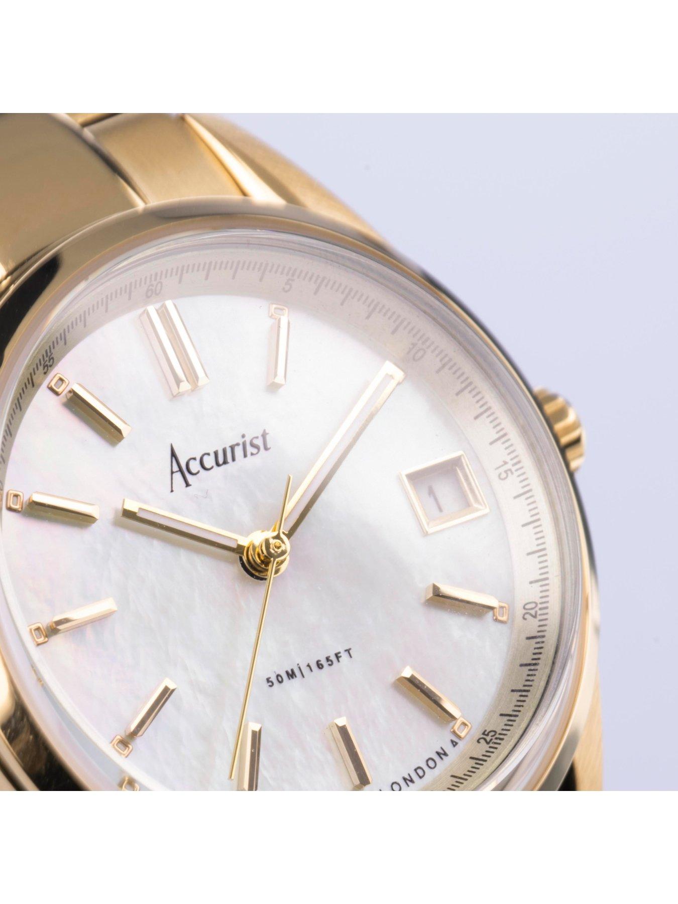  image of accurist-everyday-womens-gold-stainless-steel-bracelet-analogue-watch