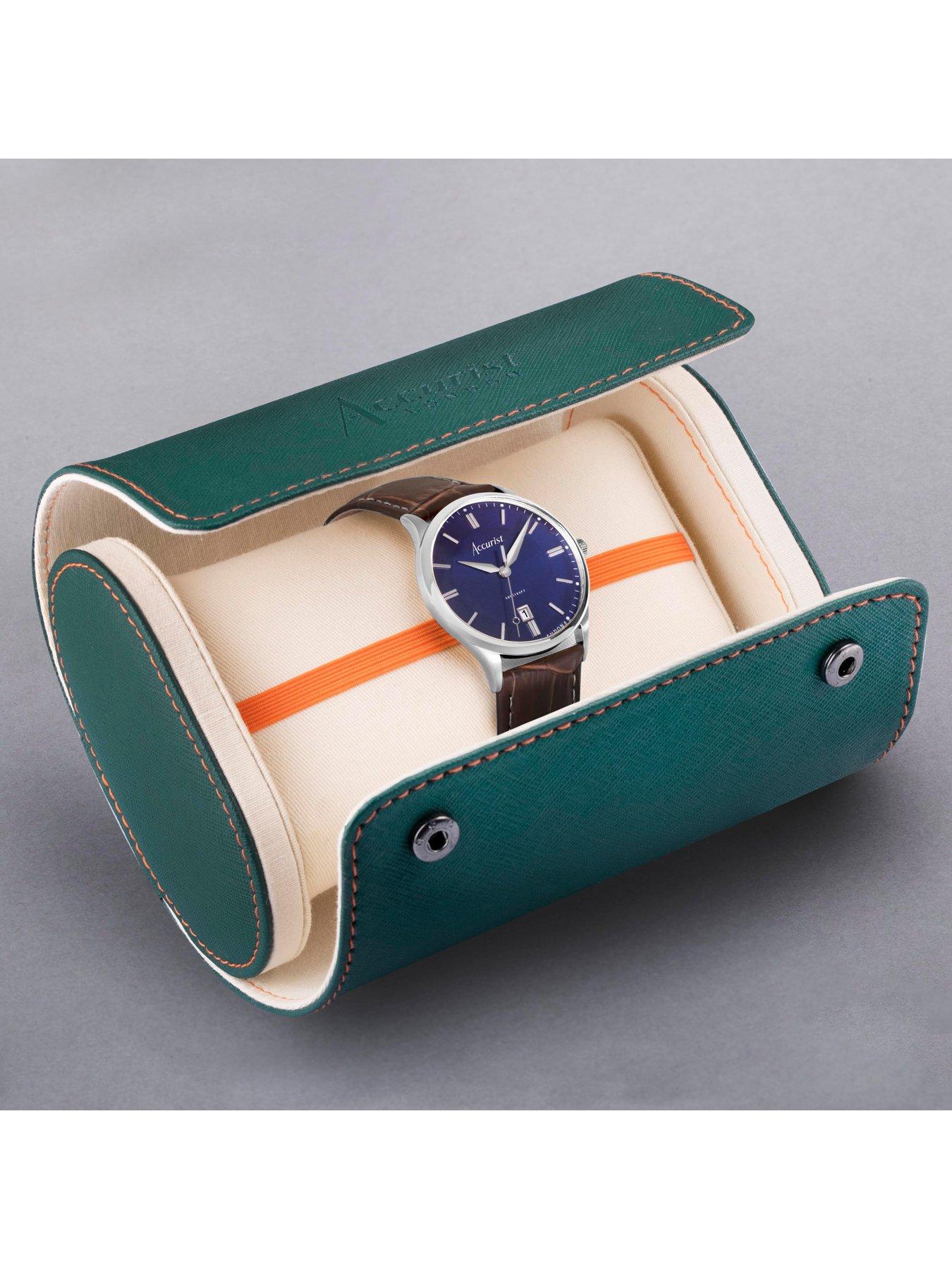 Image 4 of 8 of Accurist Classic Mens Brown Leather Strap Analogue Watch