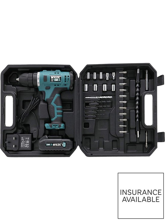 stillFront image of mylek-21v-cordless-drill-with-29-piece-accessory-set-and-carry-case