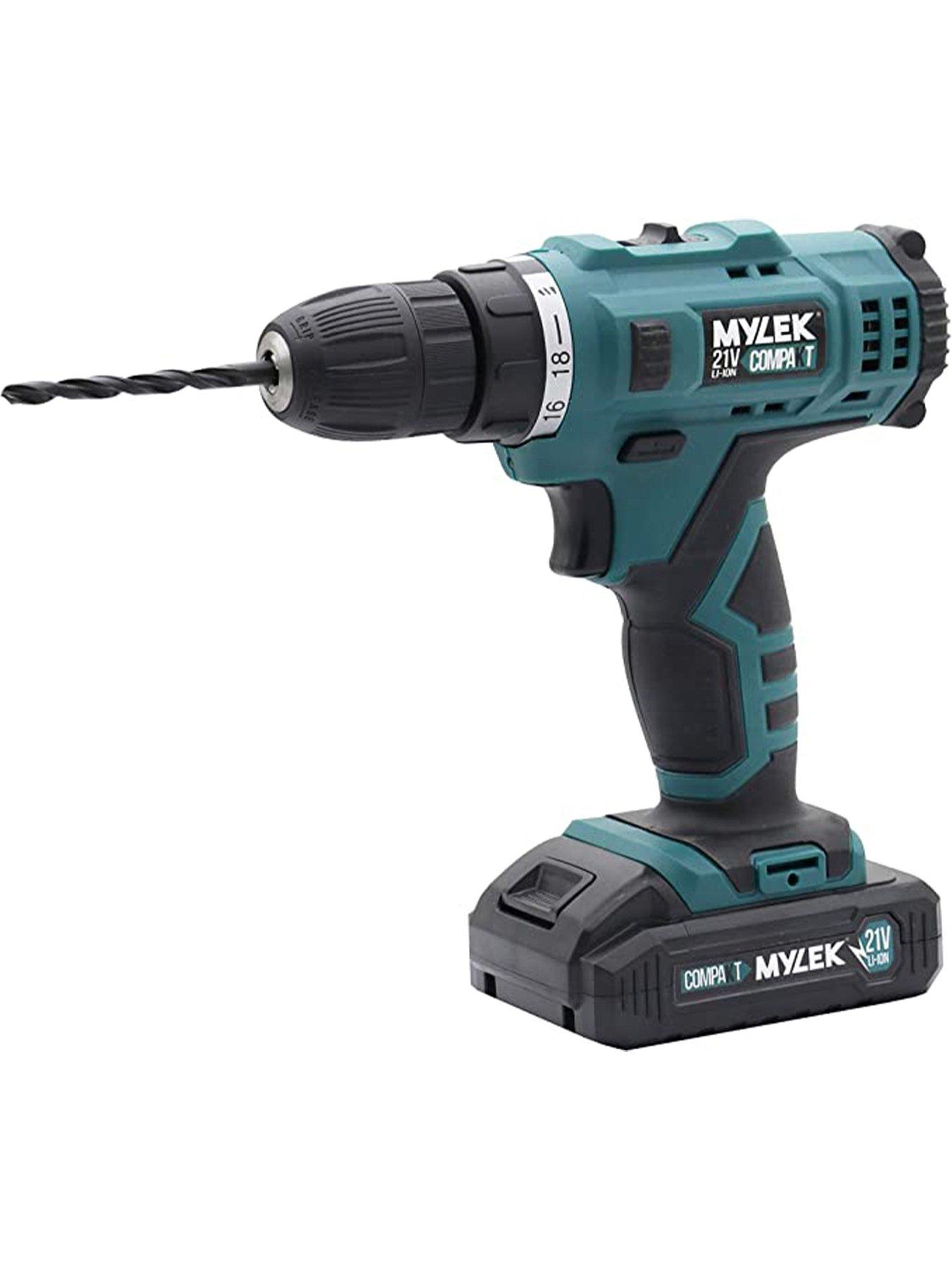 Image 3 of 7 of Mylek 21V Cordless Drill With 29-Piece Accessory Set and Carry Case