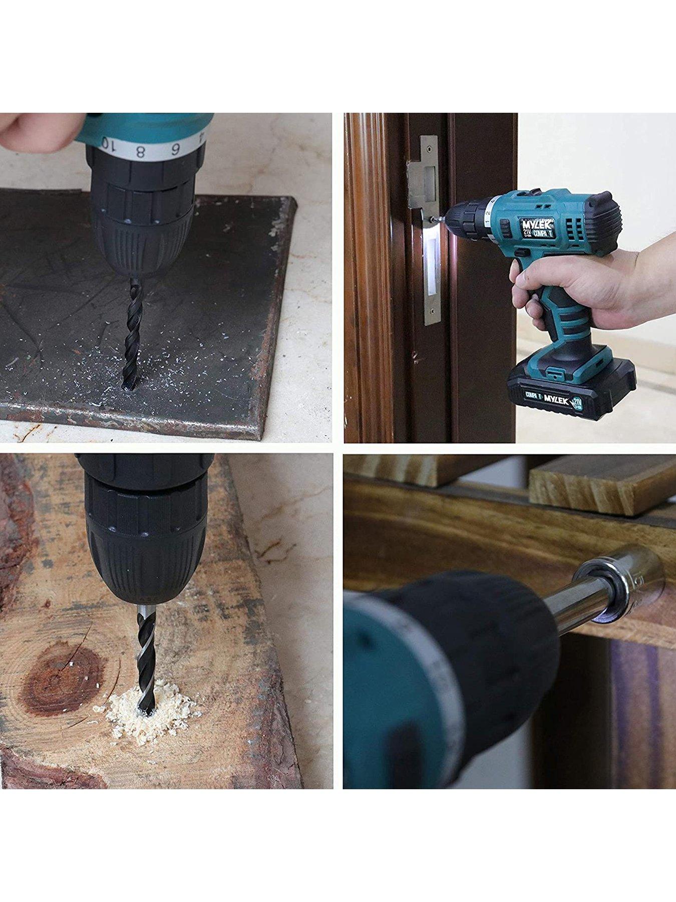 Image 5 of 7 of Mylek 21V Cordless Drill With 29-Piece Accessory Set and Carry Case