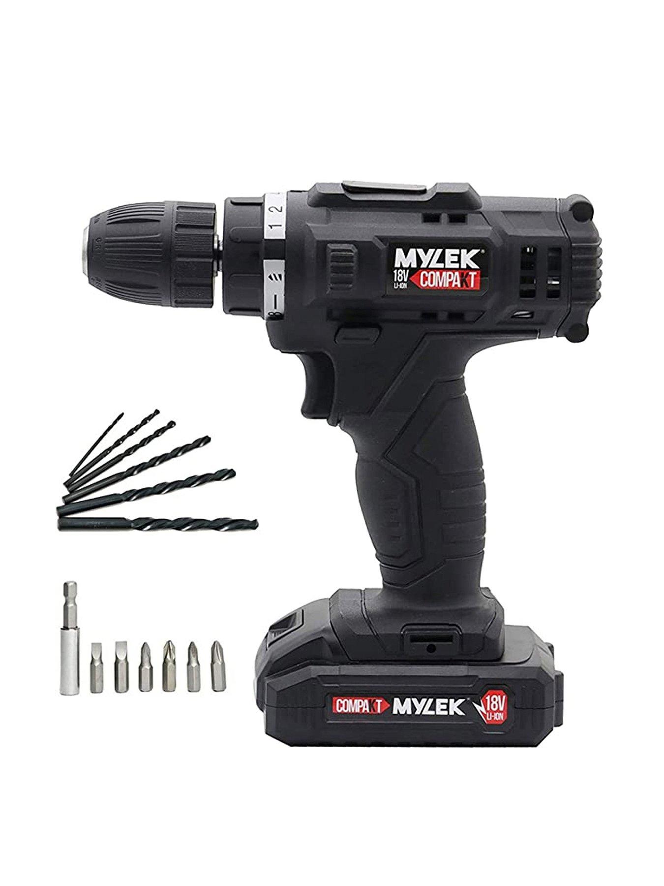 Image 1 of 7 of Mylek Myw09 18V Cordless Drill Electric Screwdriver Set