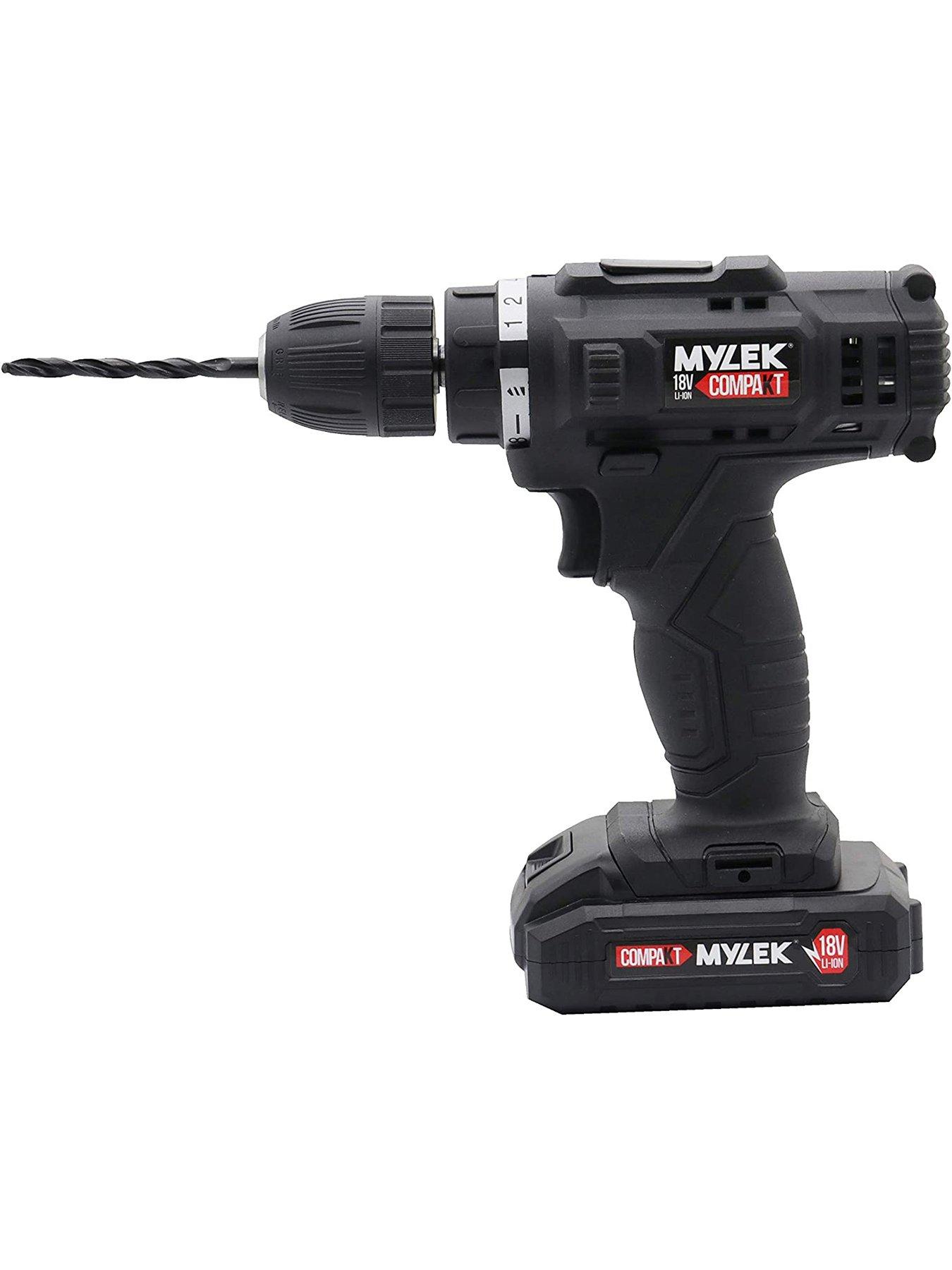 Image 6 of 7 of Mylek 18V Cordless Drill with 130 Piece Tool Set and Case