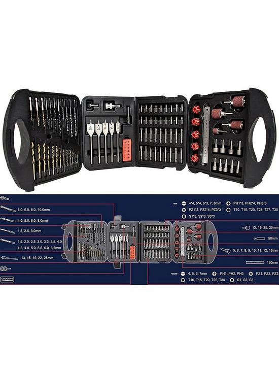 stillFront image of mylek-18v-cordless-drill-with-131-piece-tool-set-and-case