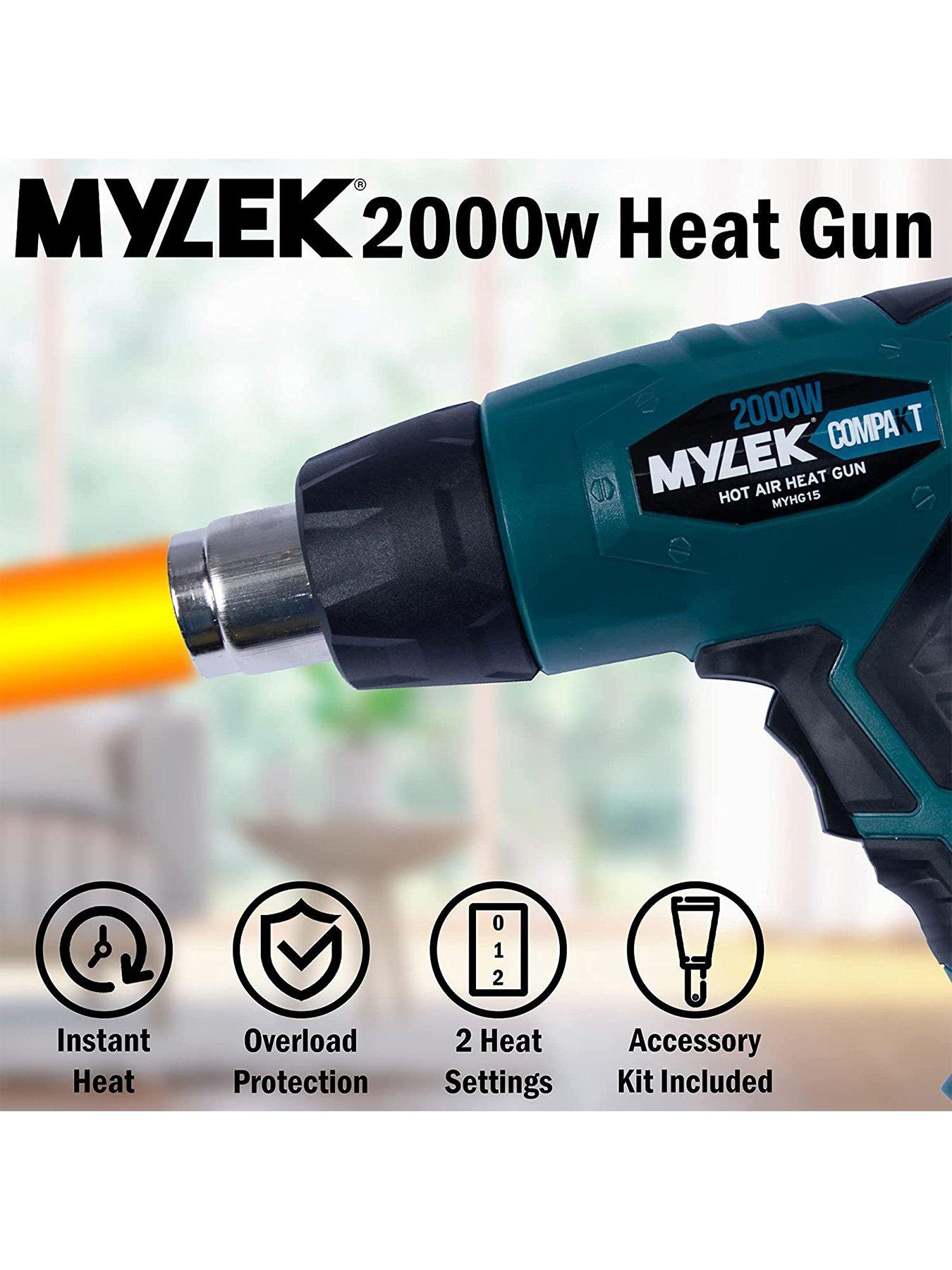  image of mylek-hot-air-heat-gun-2000wnbspwith-accessory-set