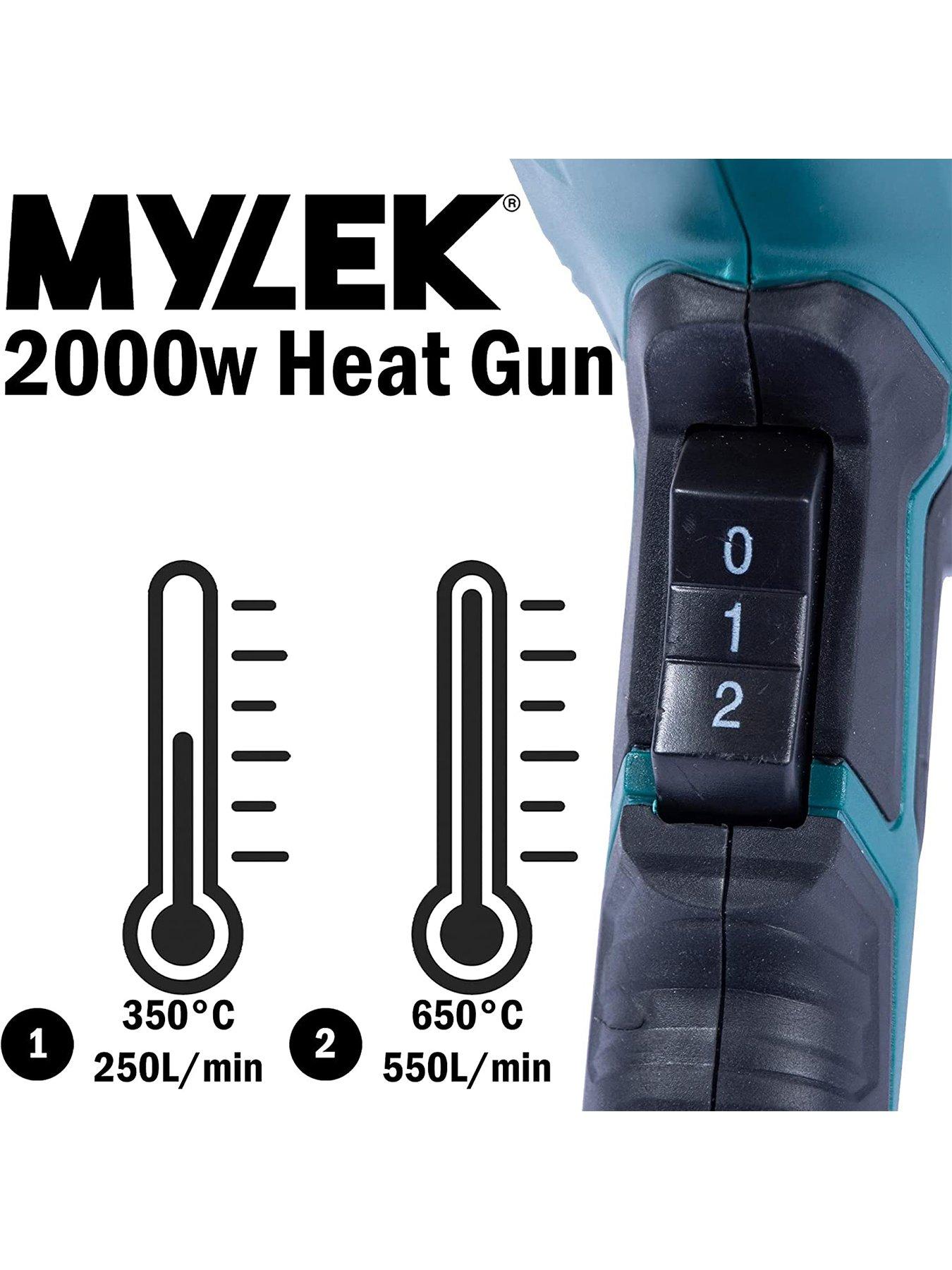  image of mylek-hot-air-heat-gun-2000wnbspwith-accessory-set
