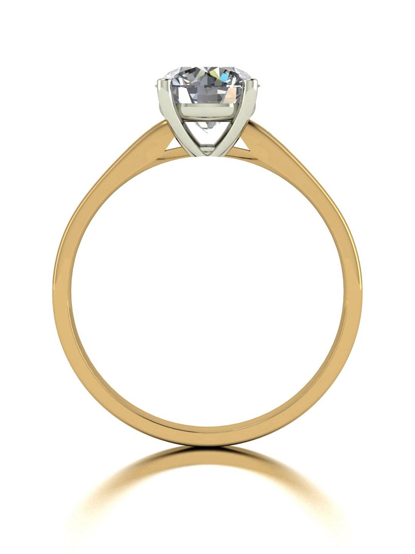 Image 2 of 5 of Moissanite 9ct&nbsp;Gold 1.35ct Moissanite Solitaire Ring