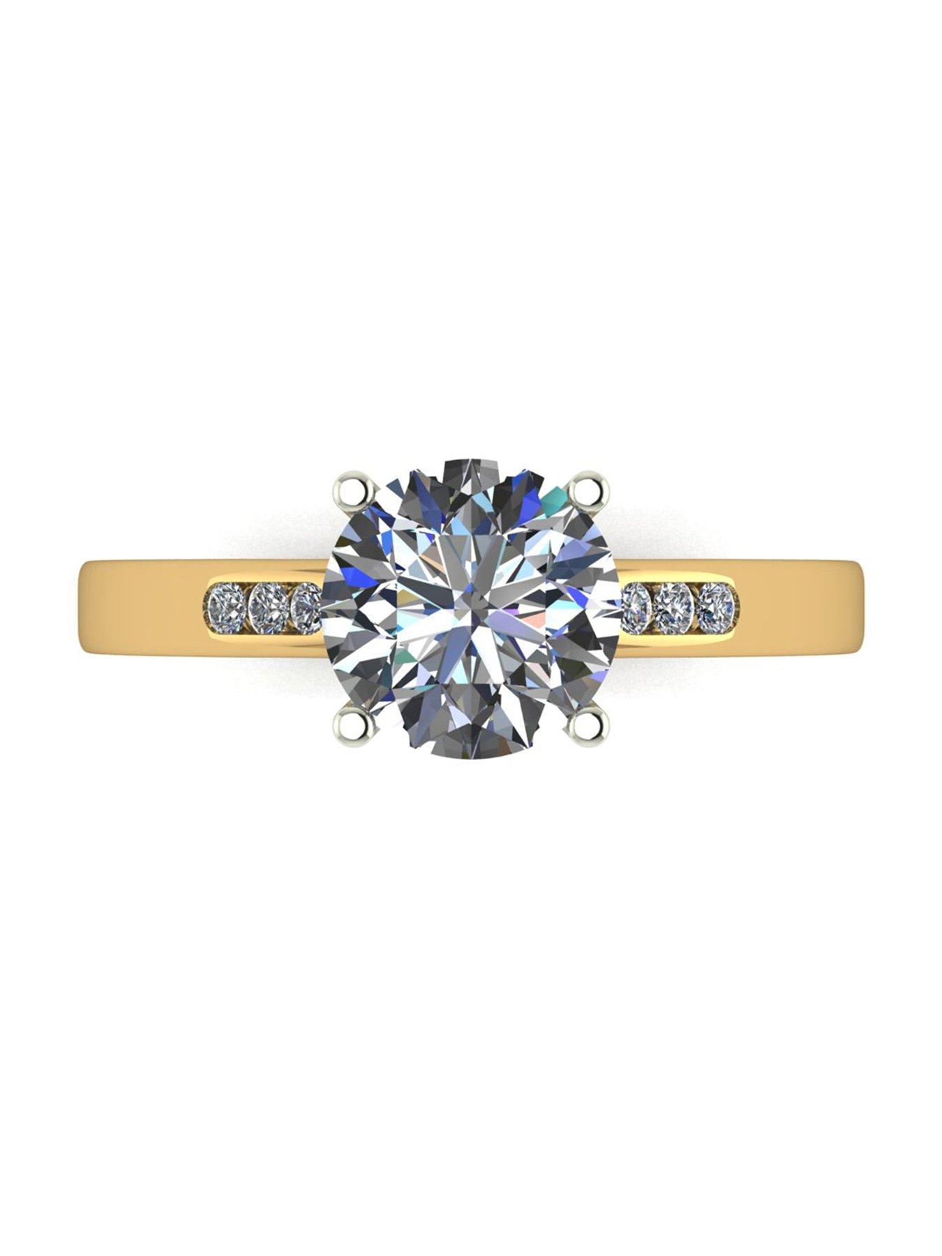 Image 3 of 5 of Moissanite 9ct&nbsp;Gold 1.35ct Moissanite Solitaire Ring