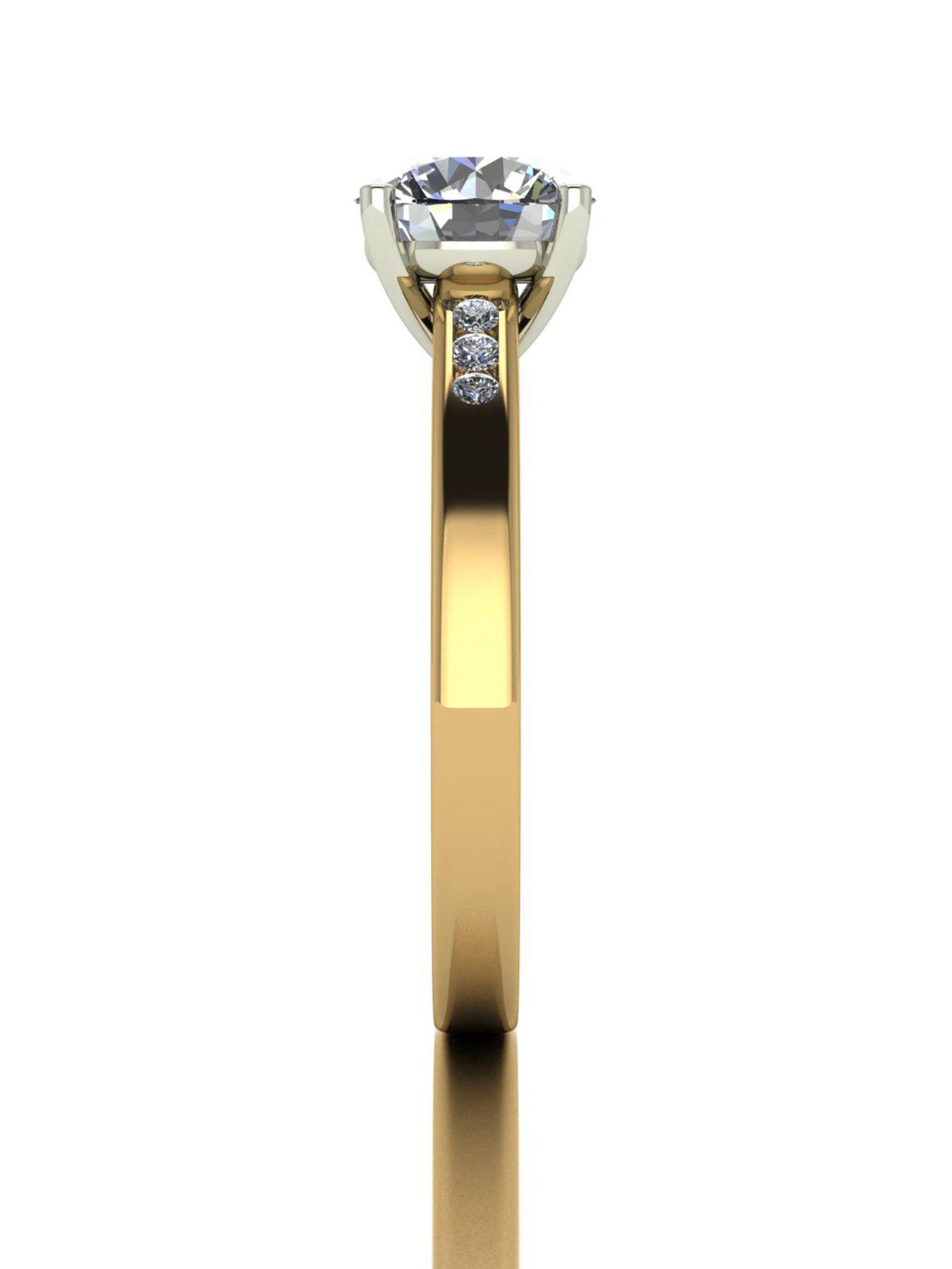 Image 4 of 5 of Moissanite 9ct&nbsp;Gold 1.35ct Moissanite Solitaire Ring