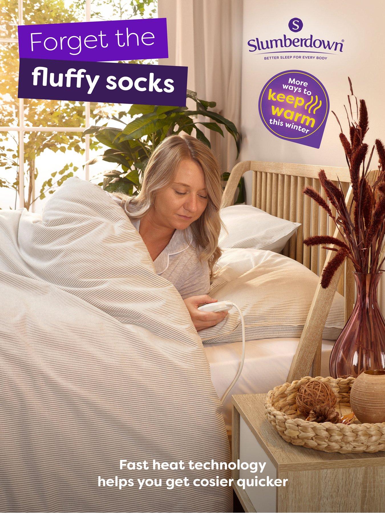 Slumberdown Wonderfully Warm Electric Blanket - White | littlewoods.com