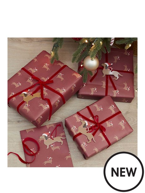 ginger-ray-festive-sausage-dog-gift-wrap-set-trio-pack