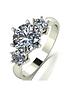  image of moissanite-18ct-gold-200ct-total-trilogy-ring