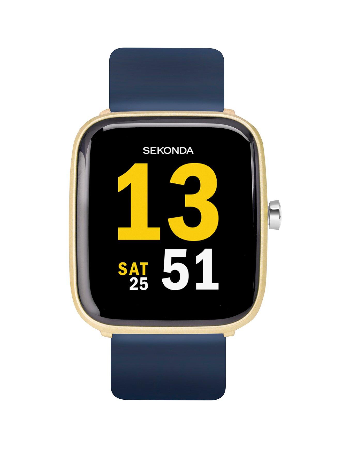 undefined Ladies Motion Silicone Strap Smartwatch - Navy/Black