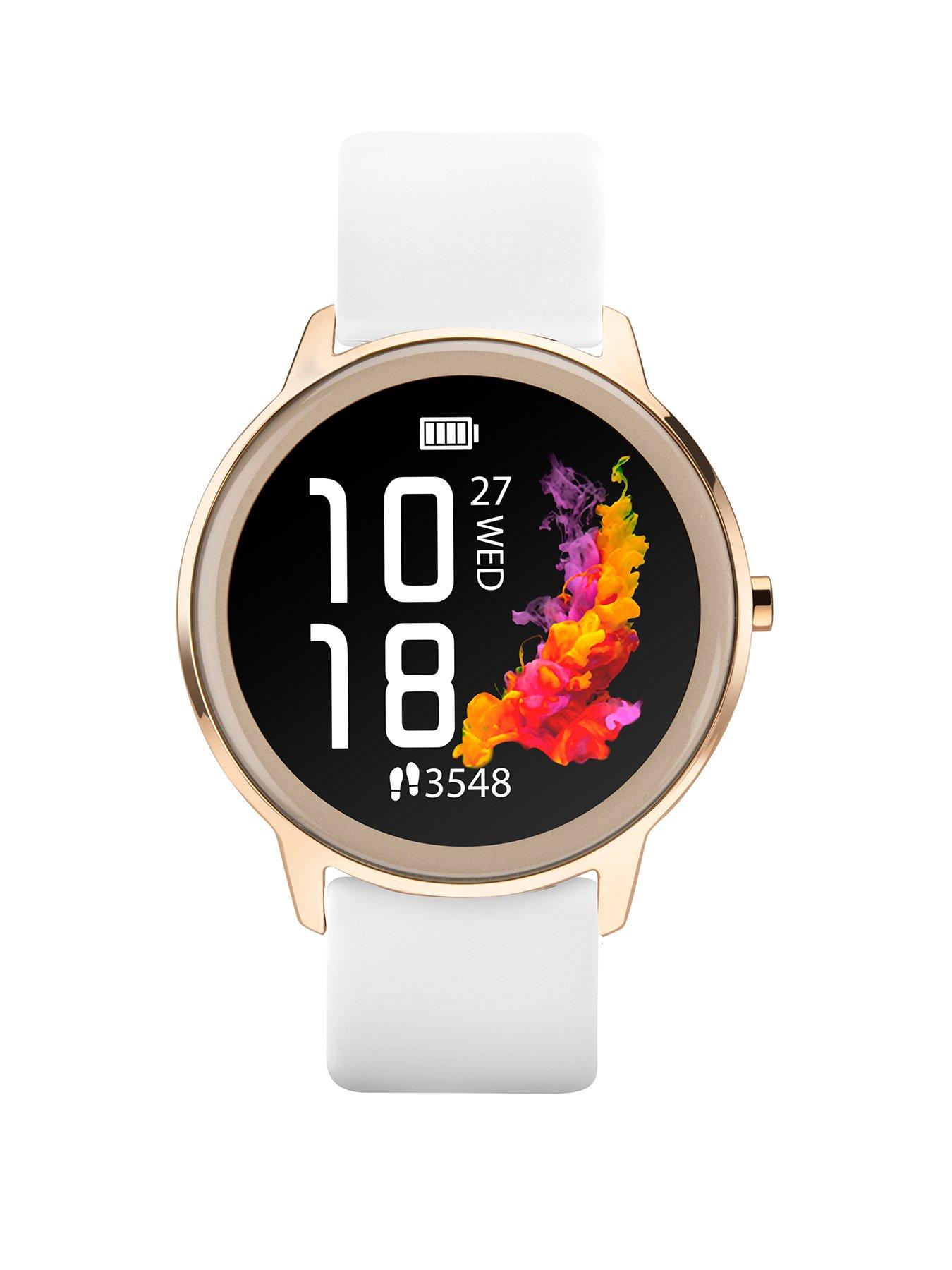 undefined Flex Ladies Smartwatch - Rose Gold/White