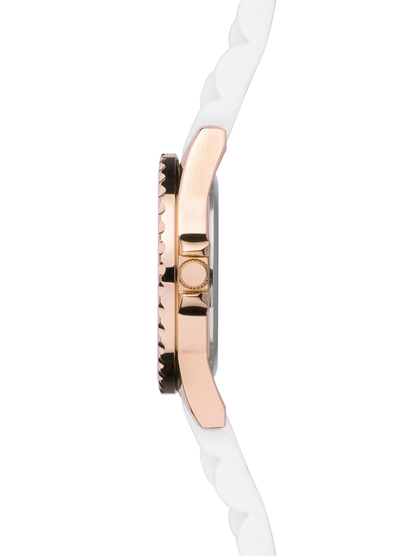 image of sekonda-ladies-white-silicone-strap-with-white-dial-watch