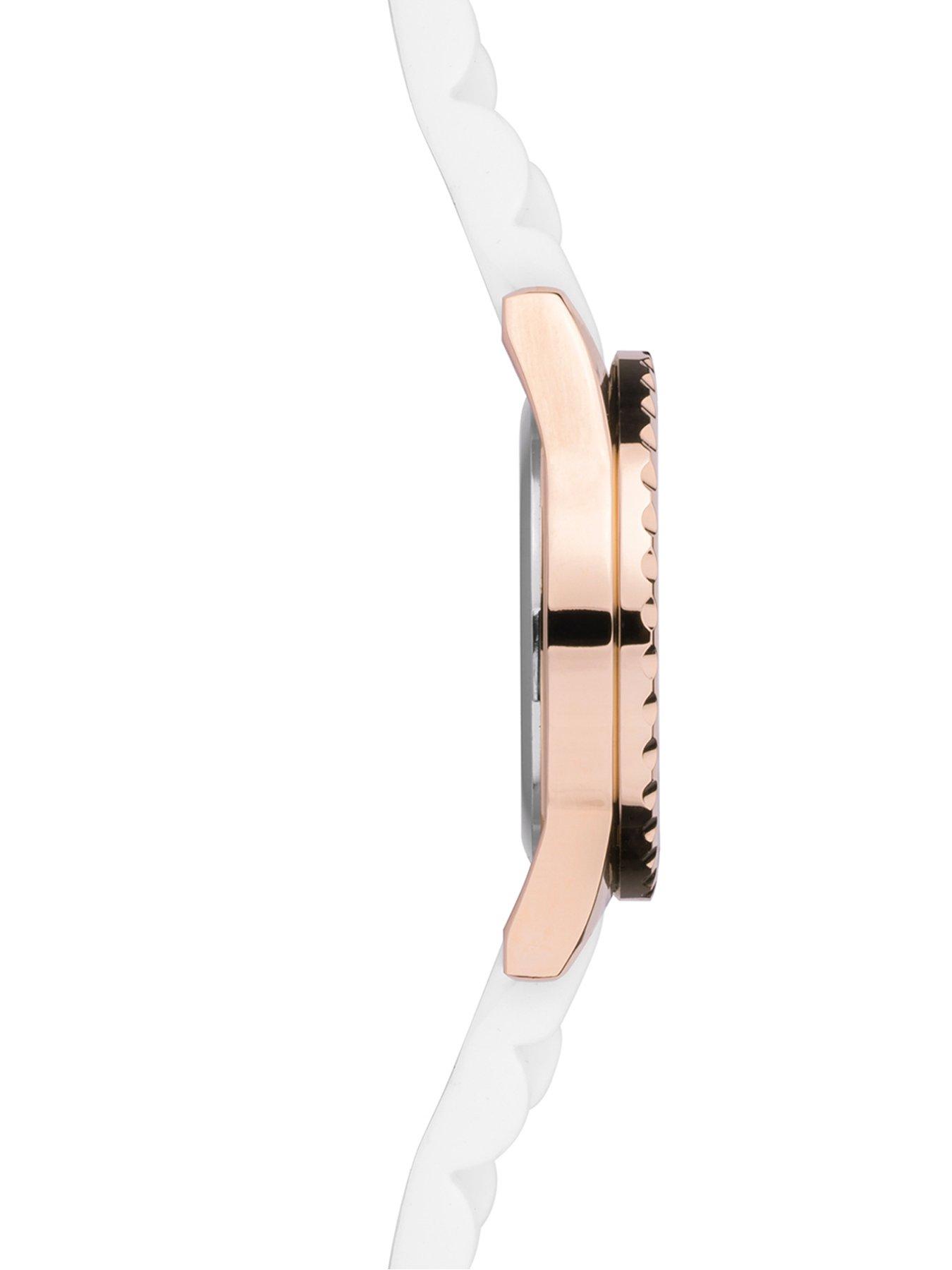  image of sekonda-ladies-white-silicone-strap-with-white-dial-watch