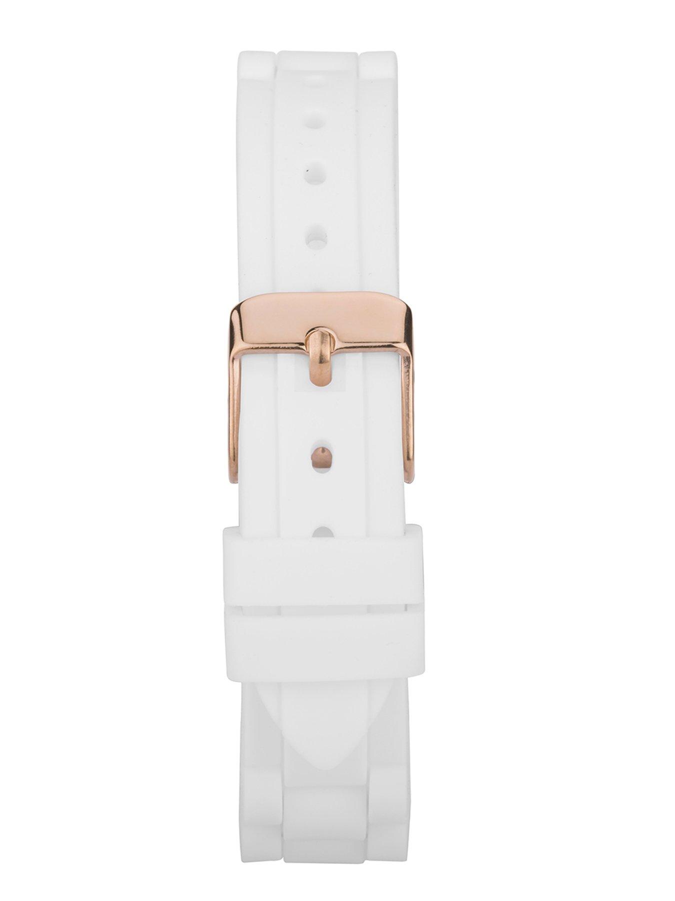  image of sekonda-ladies-white-silicone-strap-with-white-dial-watch