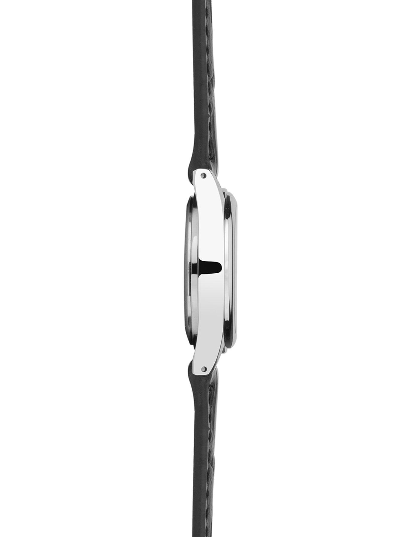  image of sekonda-ladies-easy-reader-black-leather-upper-strap-with-white-dial-watch