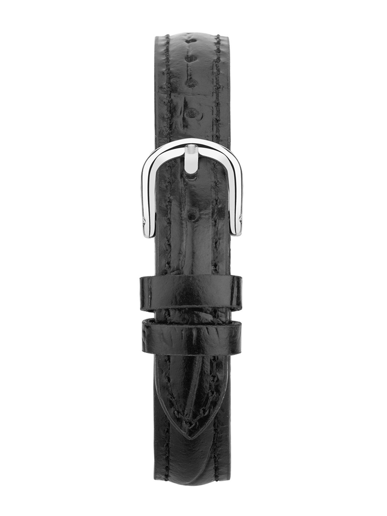  image of sekonda-ladies-easy-reader-black-leather-upper-strap-with-white-dial-watch