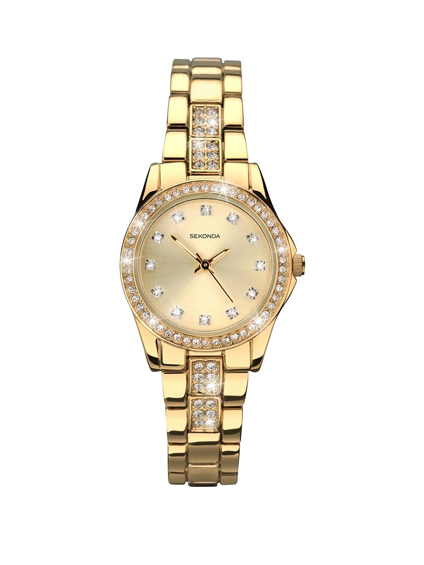 Sekonda Ladies Joanne Gold Alloy Bracelet with Champagne Dial Watch ...