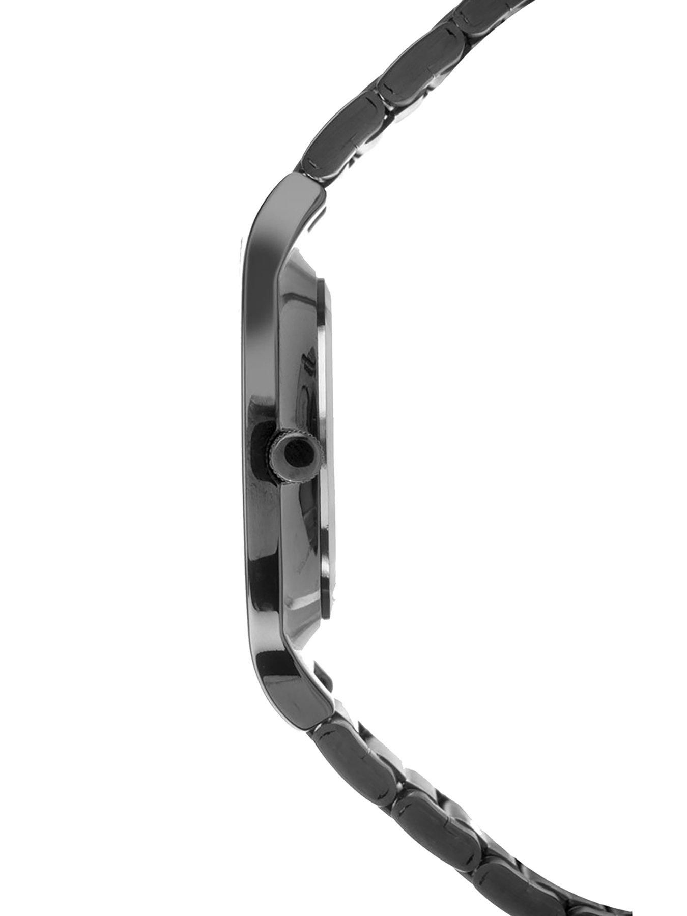  image of sekonda-mens-wilson-gun-metal-stainless-steel-bracelet-with-dark-blue-dial-watch
