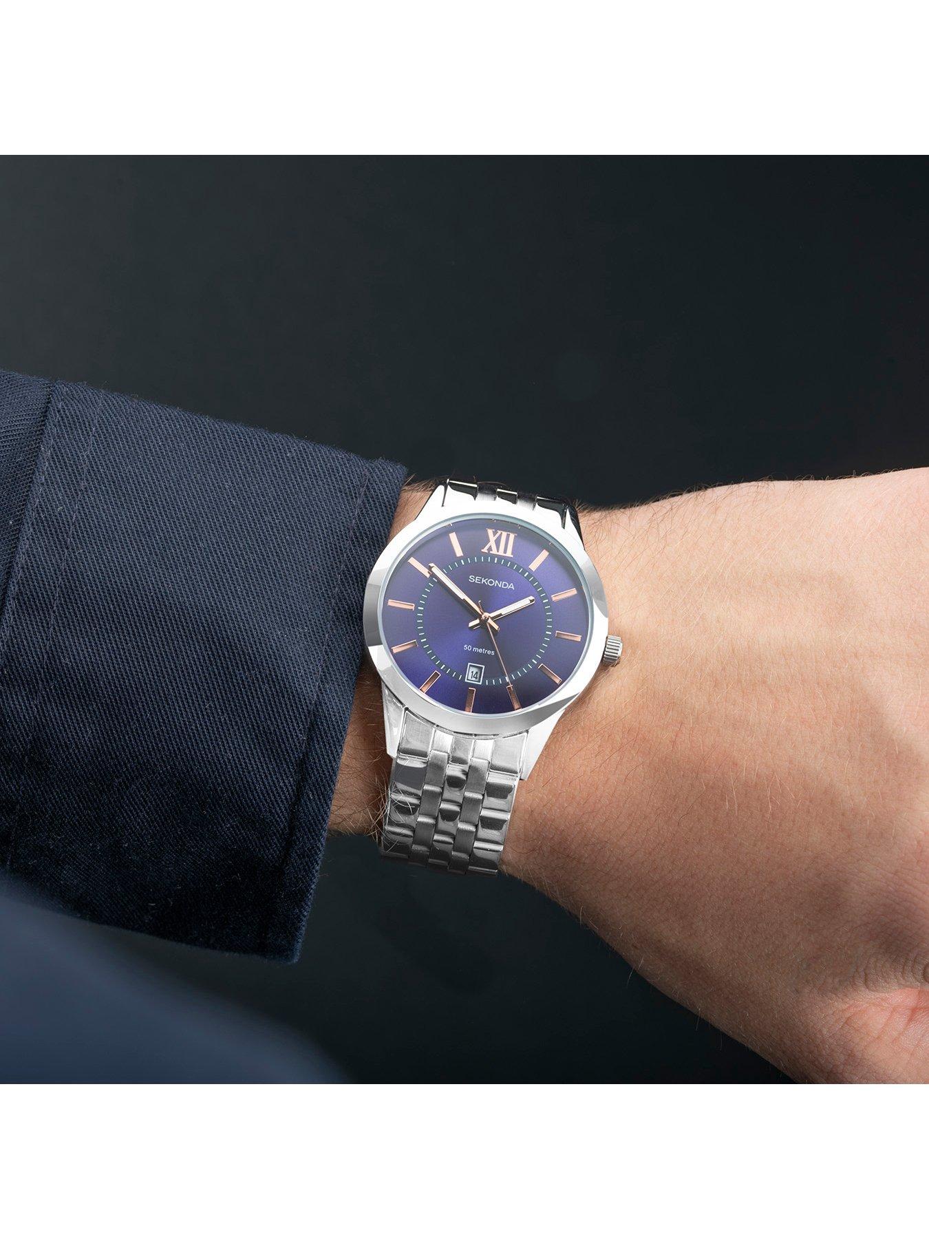 Sekonda - Orologio bracciale argentato con quadrante squadrato bianco