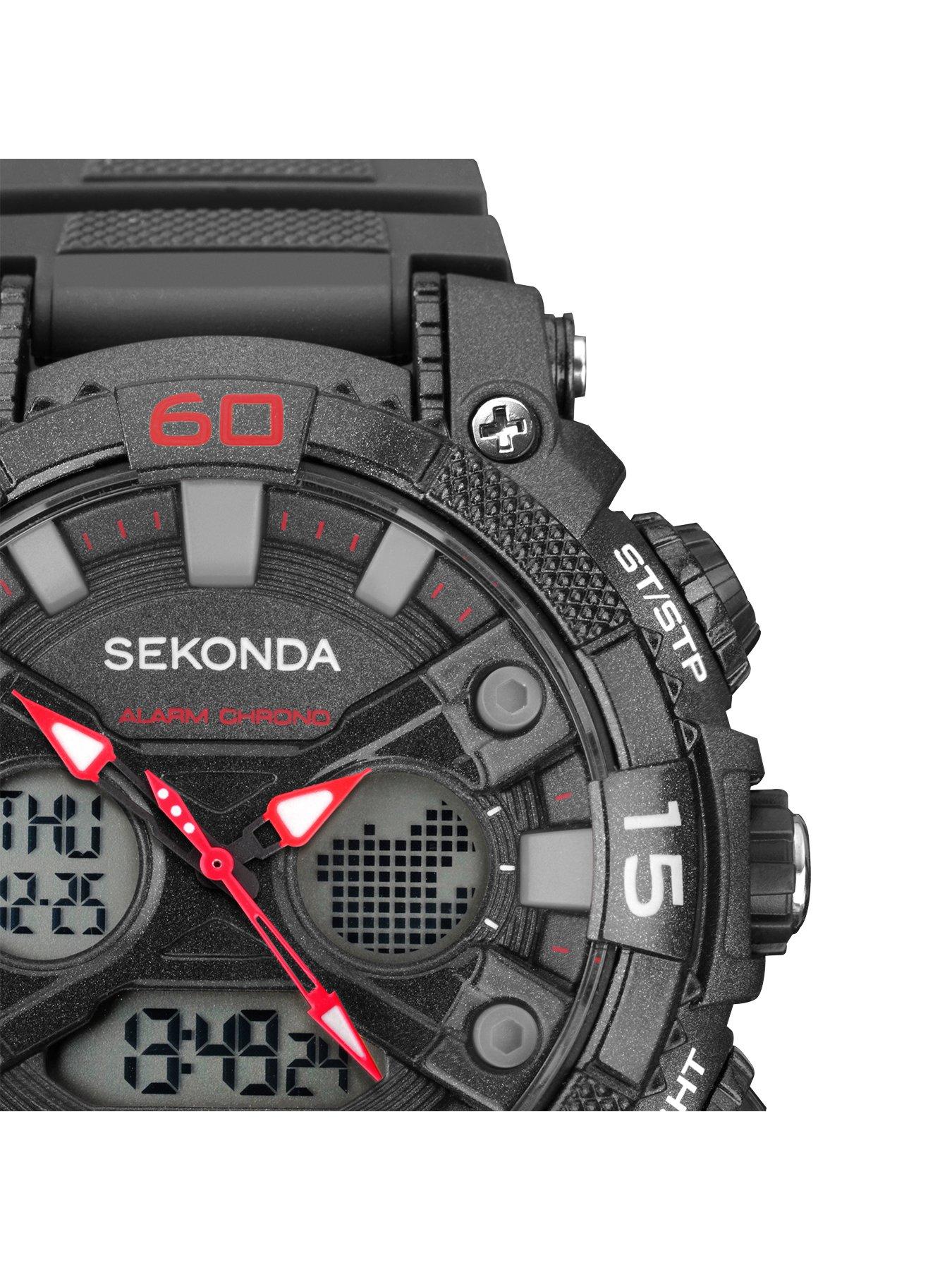 Image 2 of 4 of Sekonda Men's Digital Black Plastic Strap with Black Dial Watch