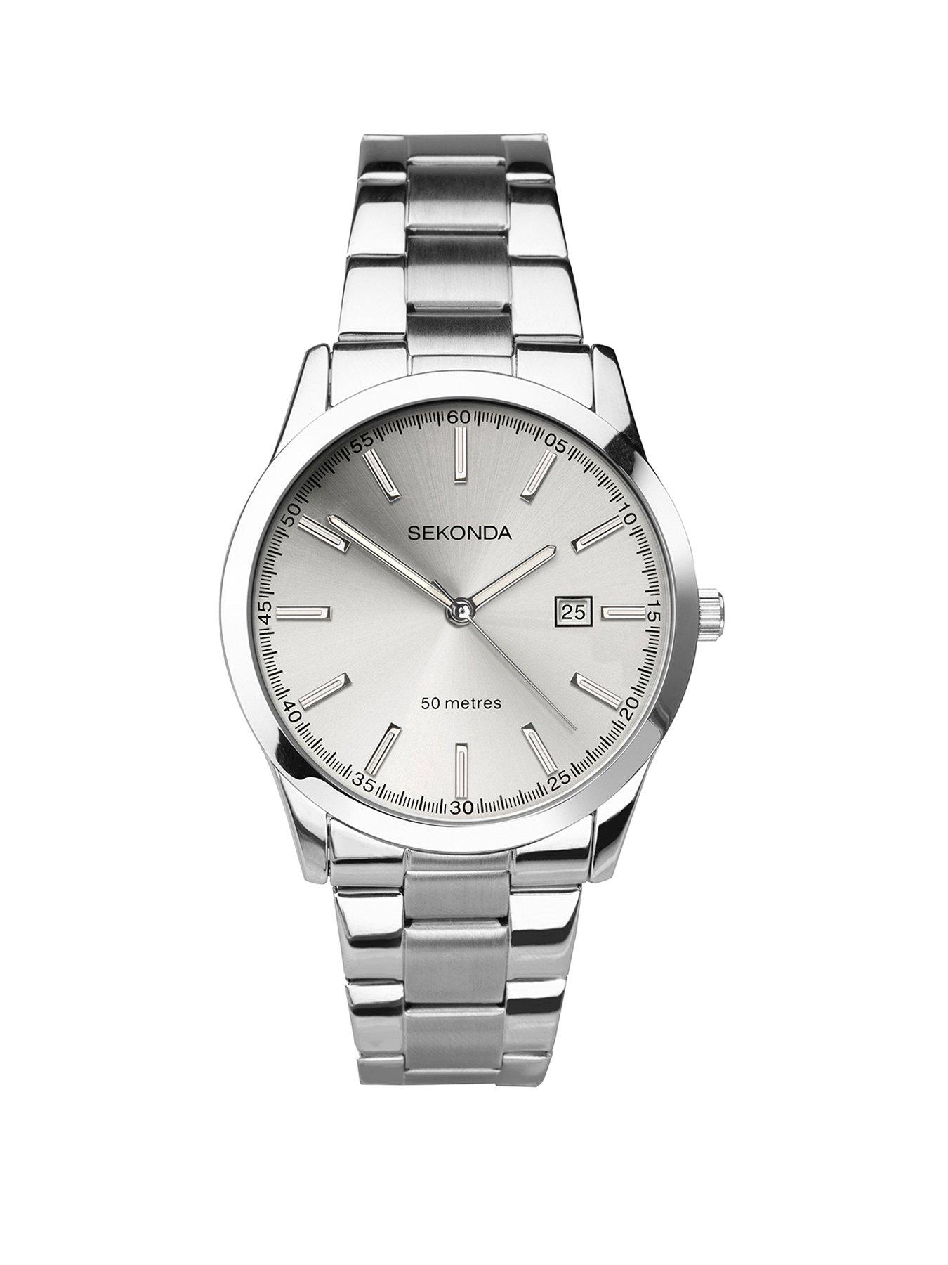 Image 1 of 6 of Sekonda Men's Taylor Silver Stainless Steel Bracelet with Silver Dial Watch