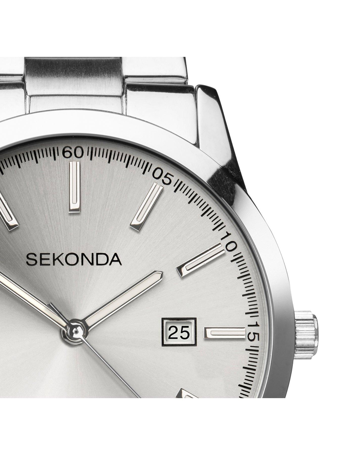 Image 2 of 6 of Sekonda Men's Taylor Silver Stainless Steel Bracelet with Silver Dial Watch