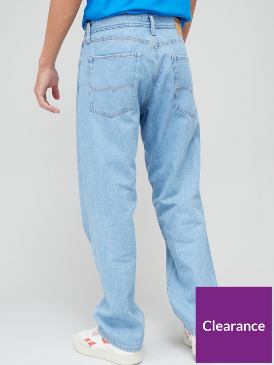 stillFront image of jack-jones-eddie-loose-fit-jeans-light-wash